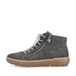 Hot Women'S Lace-Up Shoes Asphalt Gray Ladies Low Shoes & Slippers