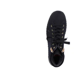 Discount Women'S Lace-Up Shoes Deep Black Ladies Low Shoes & Slippers