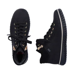 Discount Women'S Lace-Up Shoes Deep Black Ladies Low Shoes & Slippers