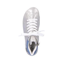 Online Women'S Lace-Up Shoes Silver Gray-Sky Blue Ladies Low Shoes & Slippers
