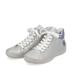 Online Women'S Lace-Up Shoes Silver Gray-Sky Blue Ladies Low Shoes & Slippers