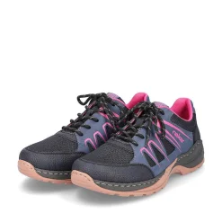 Clearance Women'S Lace-Up Shoes Navy Blue-Raspberry Red Ladies Low Shoes & Slippers