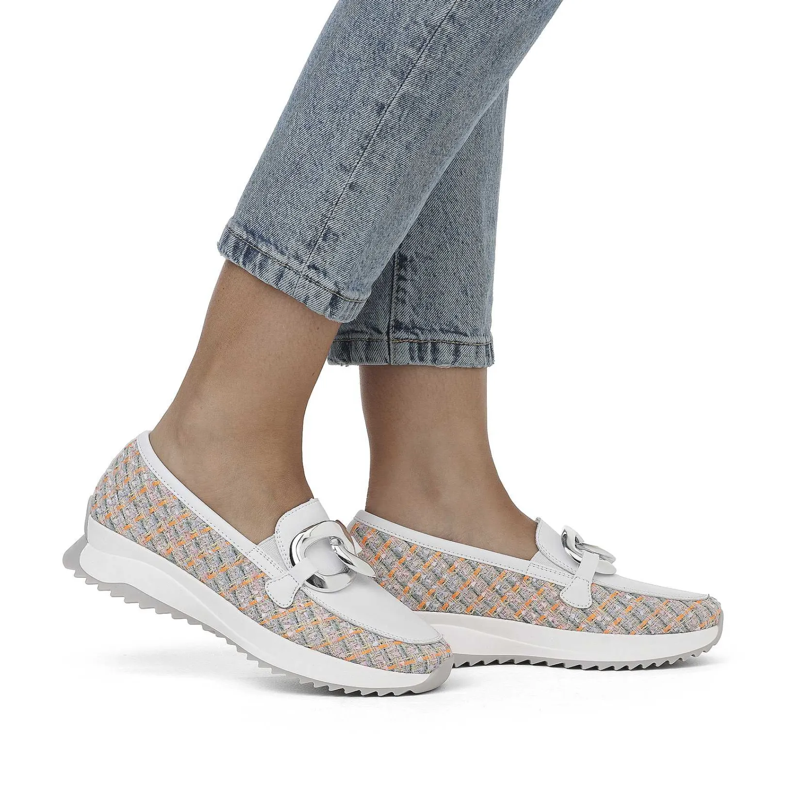Outlet Women'S Loafer White-Multi Ladies Colorful Styles