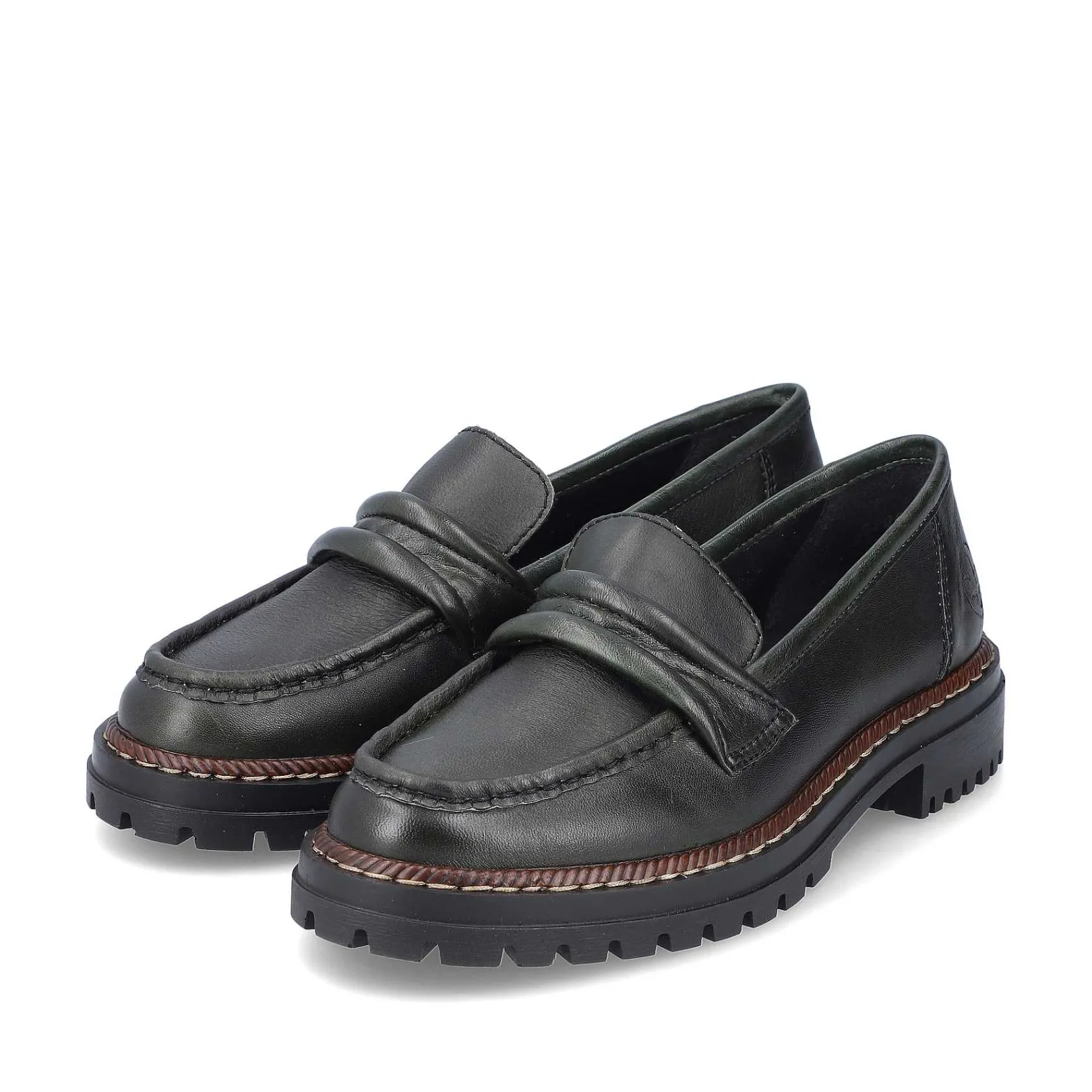 Discount Women'S Loafers Army Green Ladies Loafers & Ballerinas