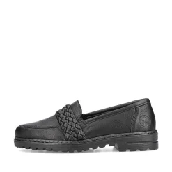 Online Women'S Loafers Graphite Black Ladies Loafers & Ballerinas