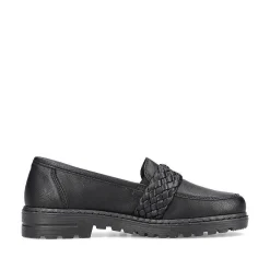 Online Women'S Loafers Graphite Black Ladies Loafers & Ballerinas
