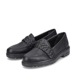 Online Women'S Loafers Graphite Black Ladies Loafers & Ballerinas