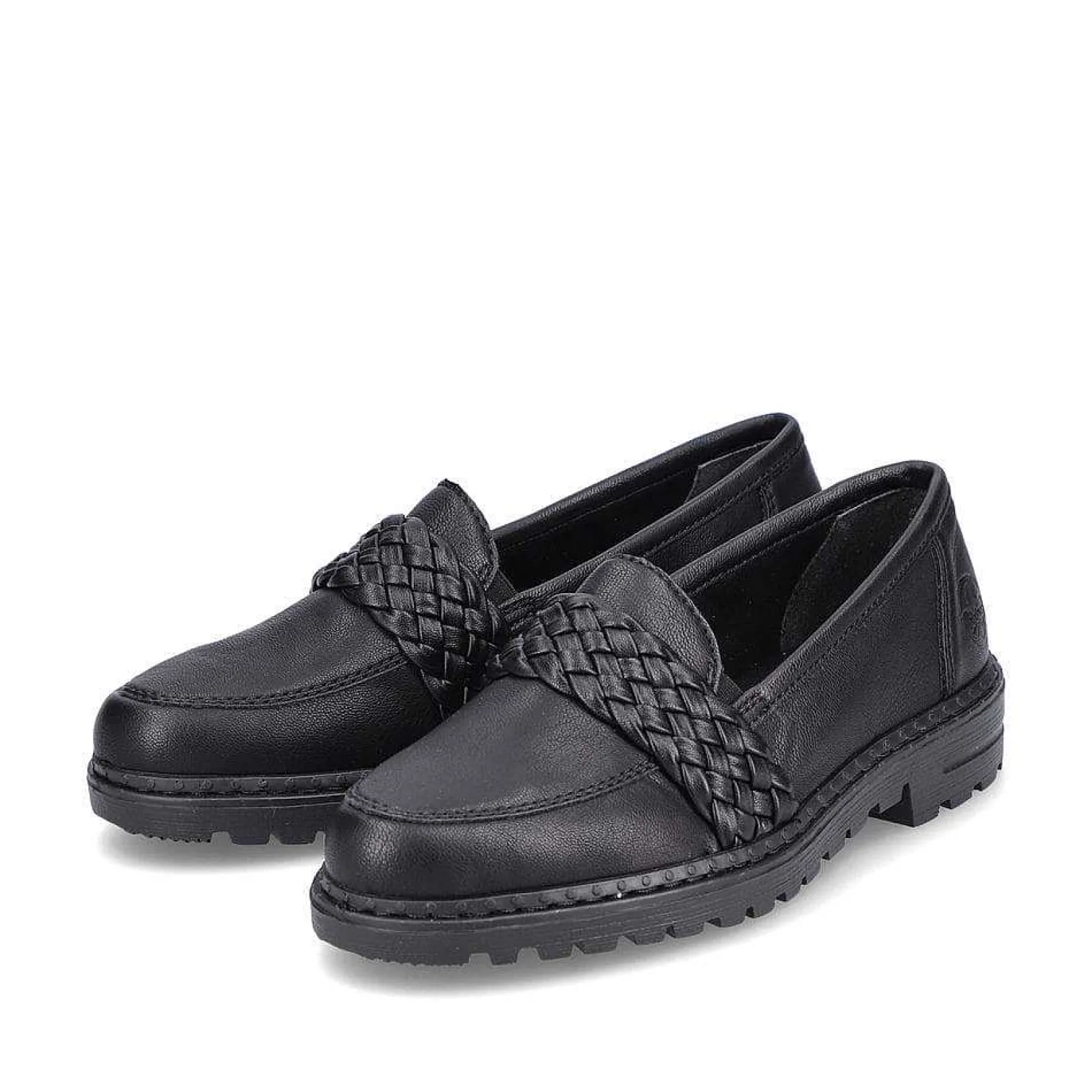 Online Women'S Loafers Graphite Black Ladies Loafers & Ballerinas