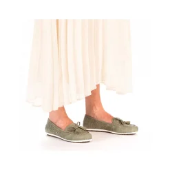 Clearance Women'S Loafers Green Grey Ladies Loafers & Ballerinas