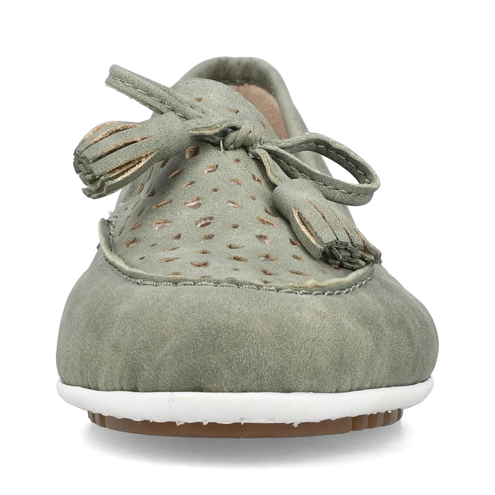 Clearance Women'S Loafers Green Grey Ladies Loafers & Ballerinas