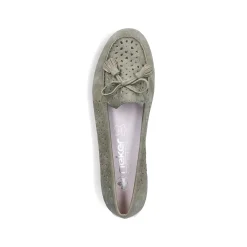 Clearance Women'S Loafers Green Grey Ladies Loafers & Ballerinas