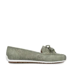 Clearance Women'S Loafers Green Grey Ladies Loafers & Ballerinas
