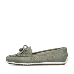 Clearance Women'S Loafers Green Grey Ladies Loafers & Ballerinas