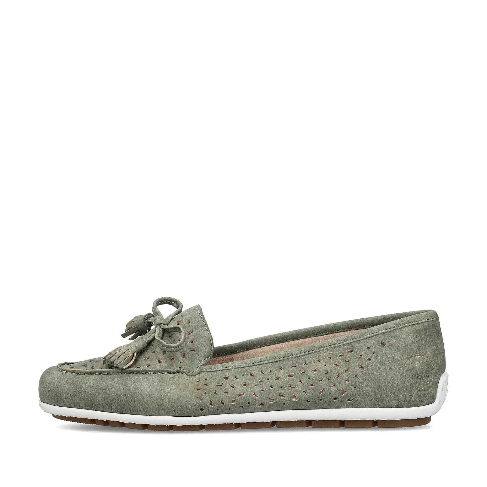 Clearance Women'S Loafers Green Grey Ladies Loafers & Ballerinas