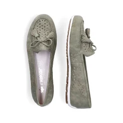 Clearance Women'S Loafers Green Grey Ladies Loafers & Ballerinas