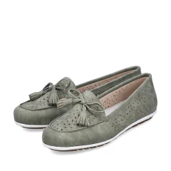 Clearance Women'S Loafers Green Grey Ladies Loafers & Ballerinas