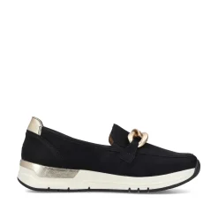 Outlet Women'S Loafers Jet Black Ladies Loafers & Ballerinas