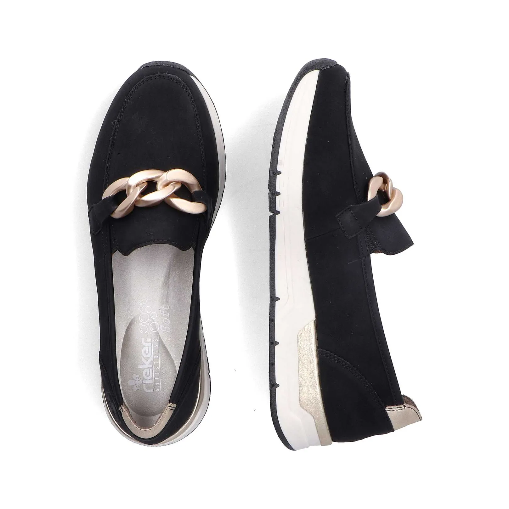 Outlet Women'S Loafers Jet Black Ladies Loafers & Ballerinas