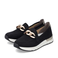 Outlet Women'S Loafers Jet Black Ladies Loafers & Ballerinas