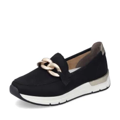 Outlet Women'S Loafers Jet Black Ladies Loafers & Ballerinas
