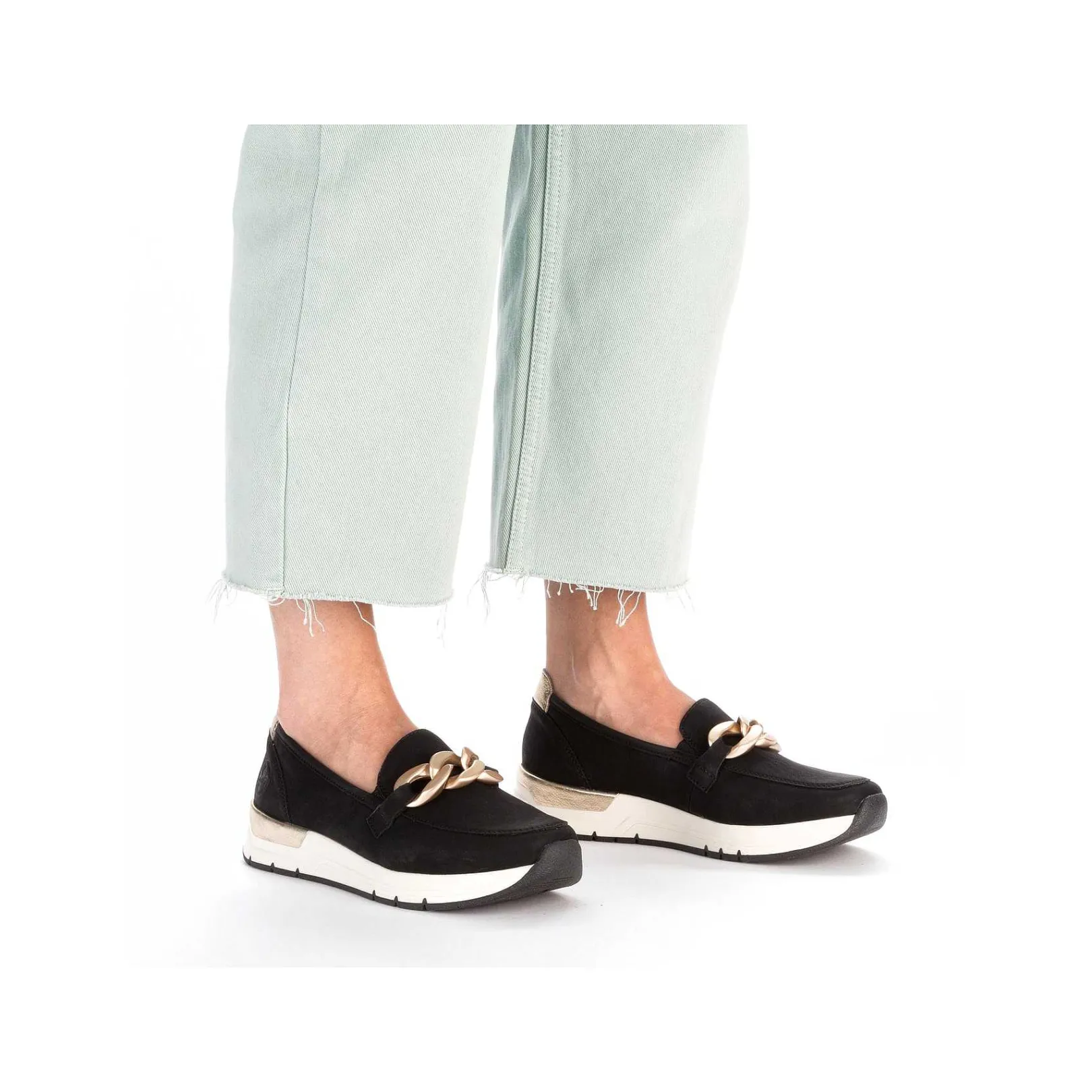 Outlet Women'S Loafers Jet Black Ladies Loafers & Ballerinas
