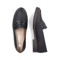 Hot Women'S Loafers Jet Black Ladies Loafers & Ballerinas