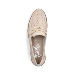 Sale Women'S Loafers Light Beige Ladies Loafers & Ballerinas
