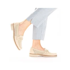 Sale Women'S Loafers Light Beige Ladies Loafers & Ballerinas