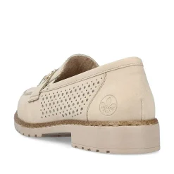 Sale Women'S Loafers Light Beige Ladies Loafers & Ballerinas