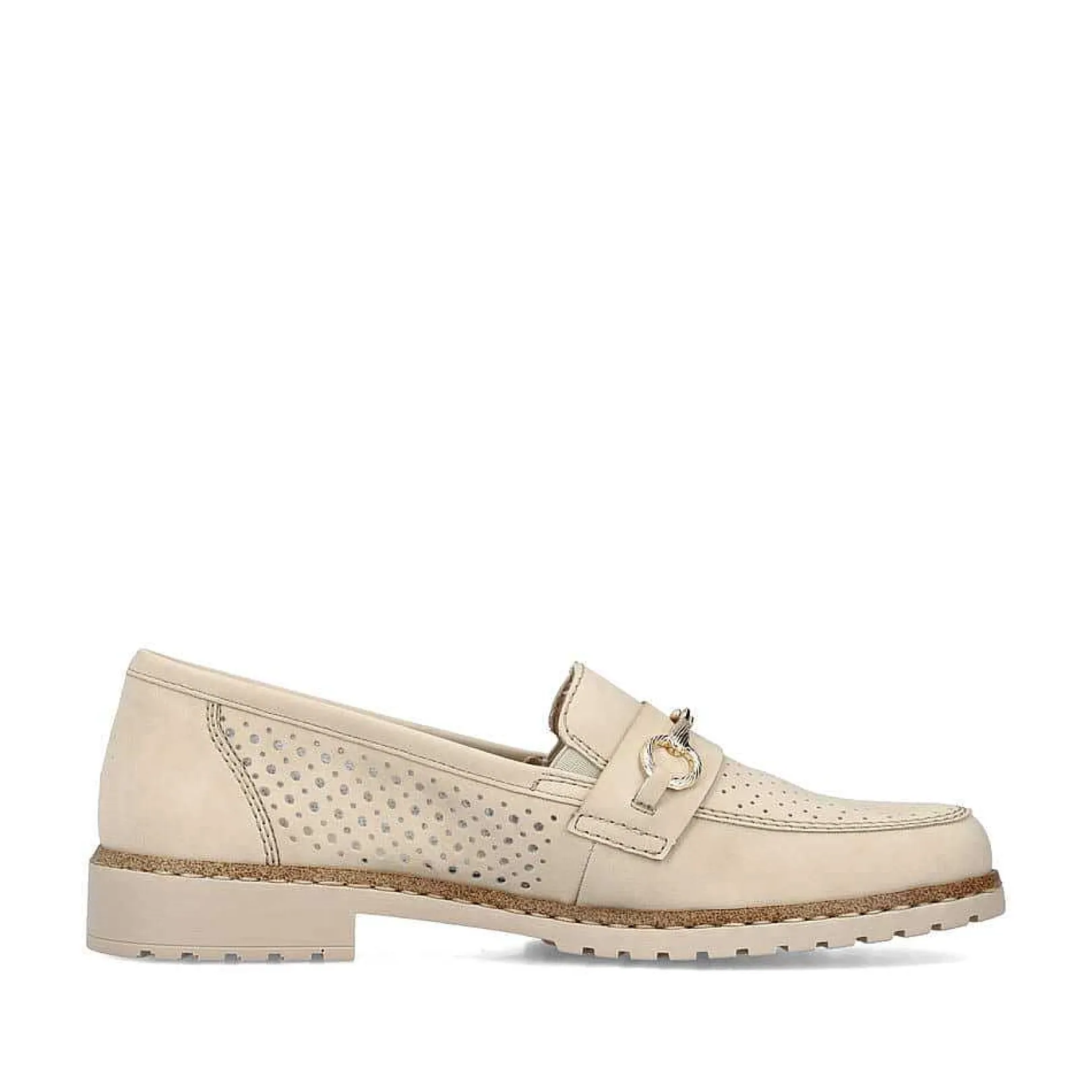 Sale Women'S Loafers Light Beige Ladies Loafers & Ballerinas
