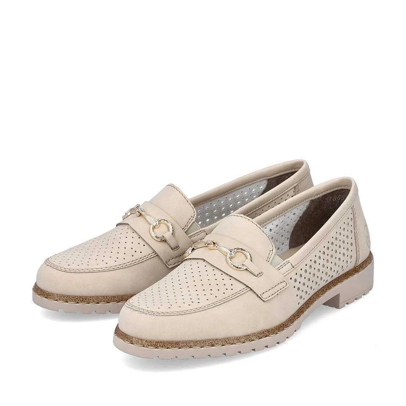 Sale Women'S Loafers Light Beige Ladies Loafers & Ballerinas