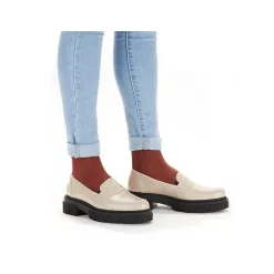 Hot Women'S Loafers Light Beige Ladies Loafers & Ballerinas
