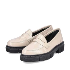 Hot Women'S Loafers Light Beige Ladies Loafers & Ballerinas