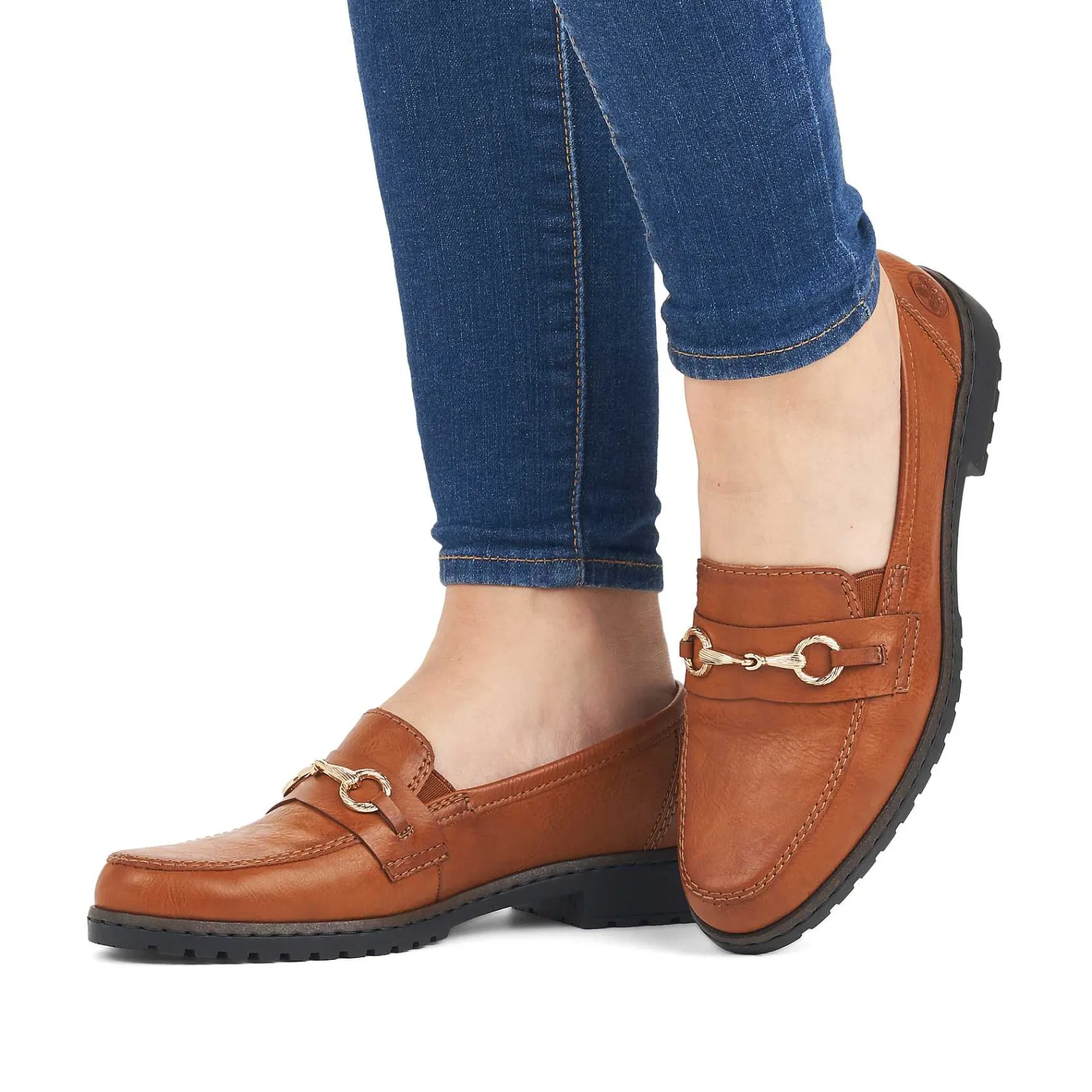 Hot Women'S Loafers Nougat Brown Ladies Loafers & Ballerinas