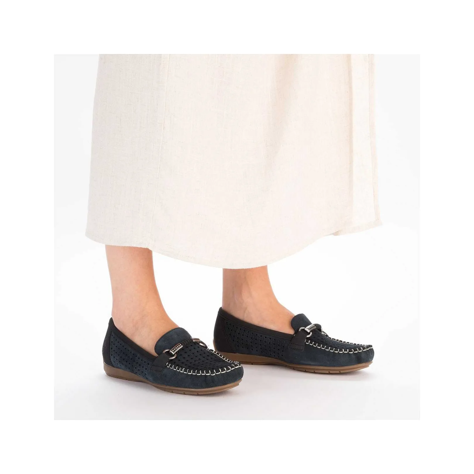 Online Women'S Loafers Slate Blue Ladies Loafers & Ballerinas