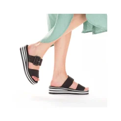 Outlet Women'S Mules Asphalt Black Ladies Mules & Slippers
