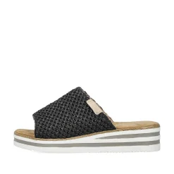 Women'S Mules Asphalt Black Ladies Mules & Slippers