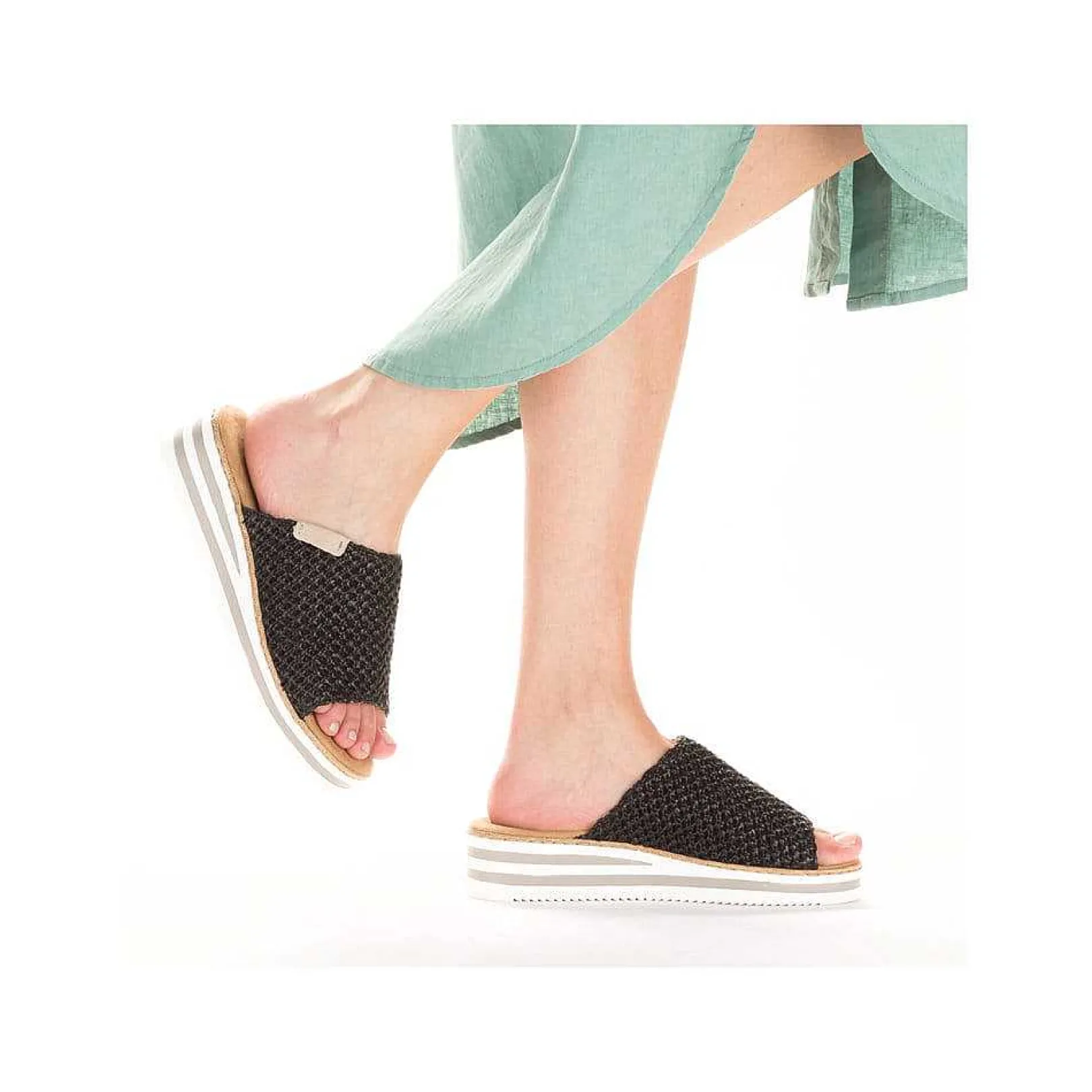 Women'S Mules Asphalt Black Ladies Mules & Slippers