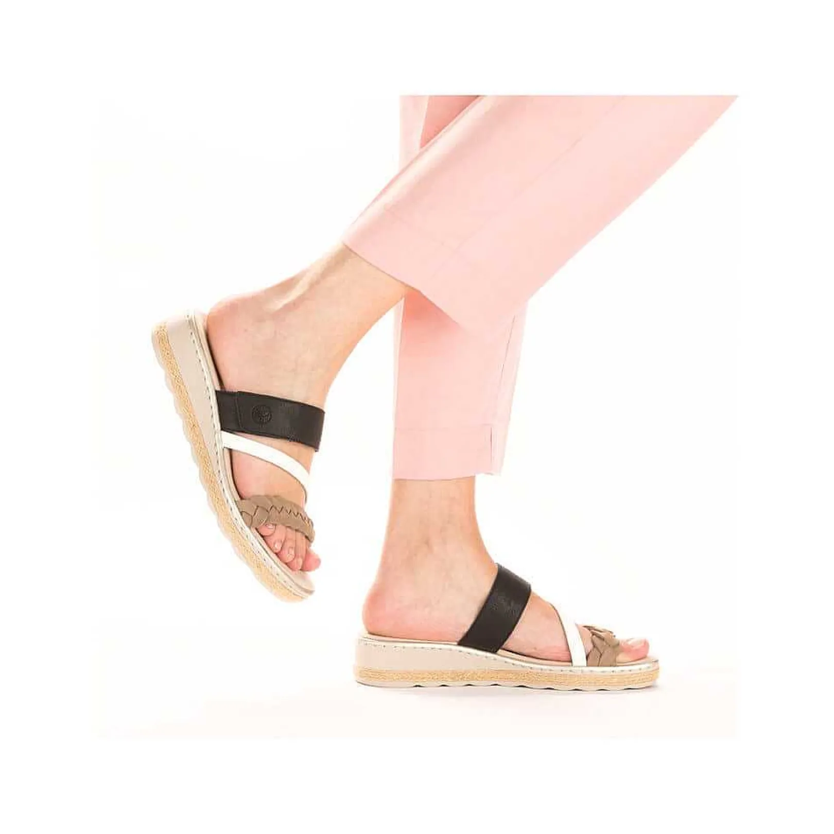 New Women'S Mules Brown Beige-Cream White-Black Ladies Mules & Slippers