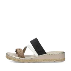 New Women'S Mules Brown Beige-Cream White-Black Ladies Mules & Slippers