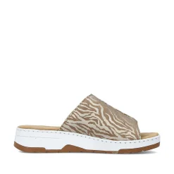 New Women'S Mules Brown Beige Ladies Mules & Slippers