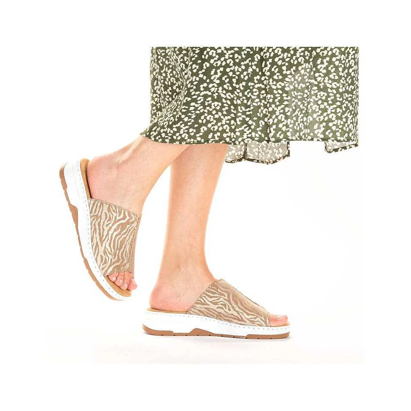 New Women'S Mules Brown Beige Ladies Mules & Slippers