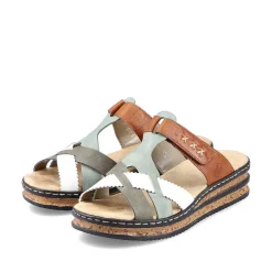 Best Women'S Mules Chocolate Brown-Mint Green-White Ladies Mules & Slippers