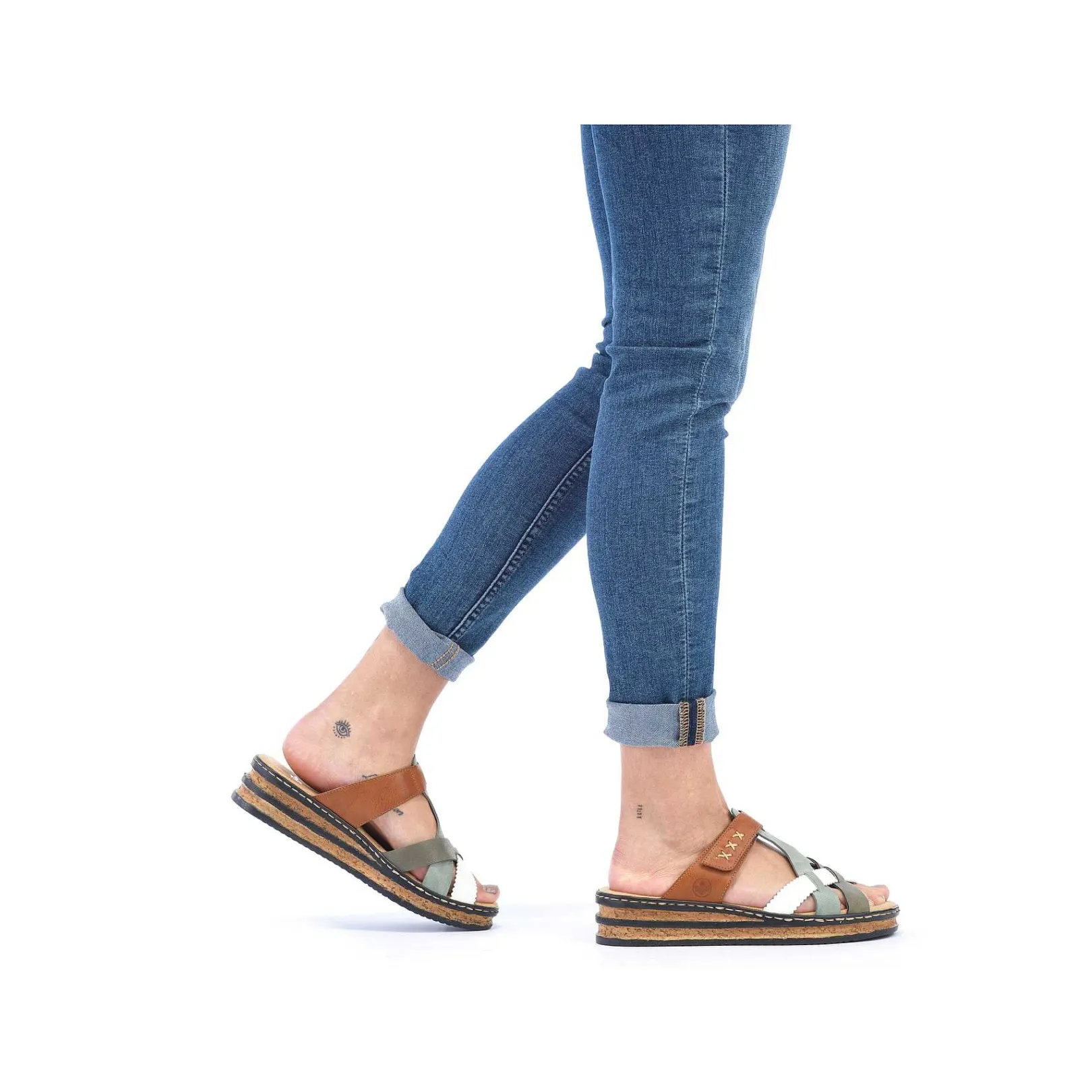 Best Women'S Mules Chocolate Brown-Mint Green-White Ladies Mules & Slippers