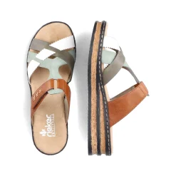 Best Women'S Mules Chocolate Brown-Mint Green-White Ladies Mules & Slippers
