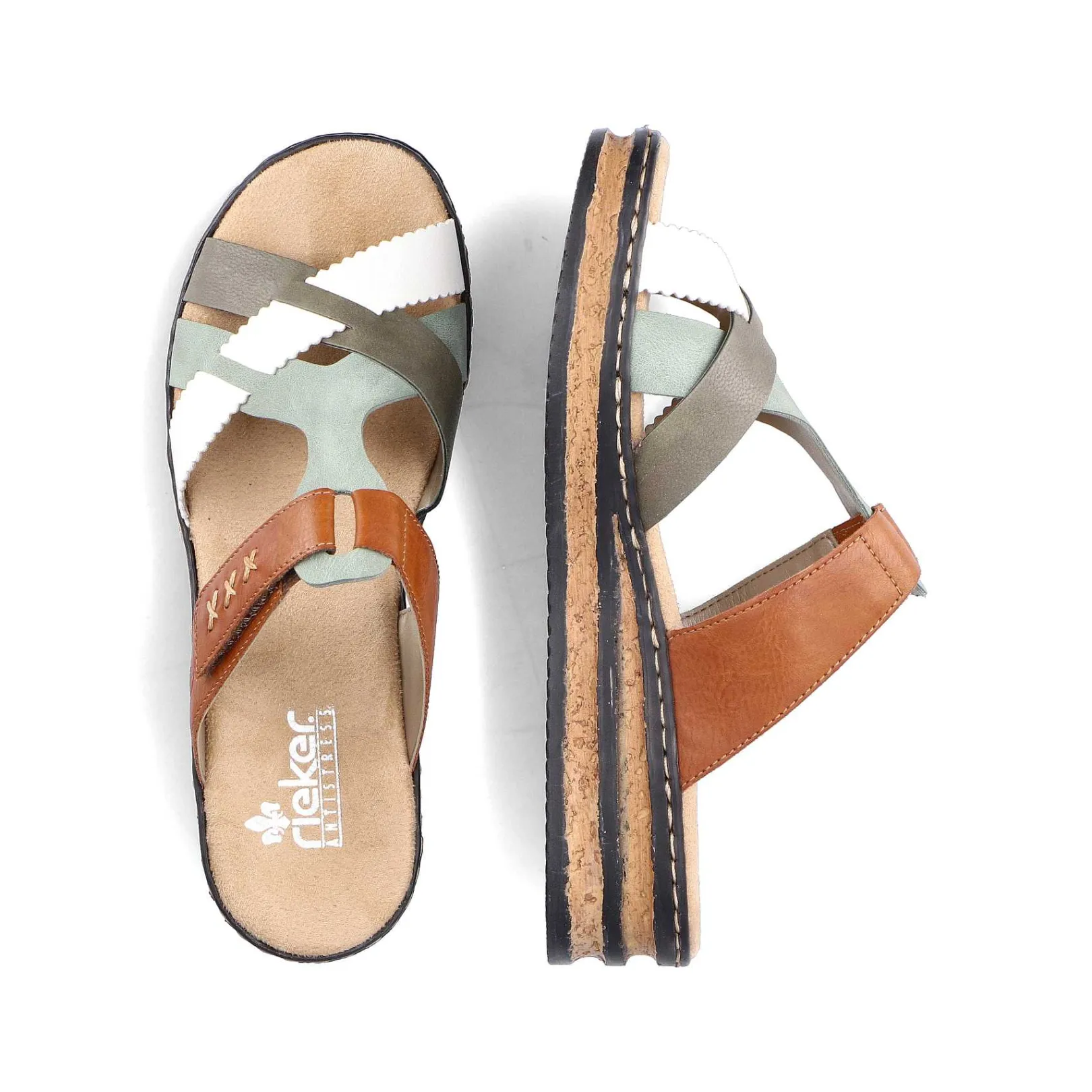 Best Women'S Mules Chocolate Brown-Mint Green-White Ladies Mules & Slippers
