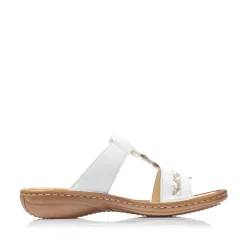 Outlet Women'S Mules Crystal White Ladies Mules & Slippers
