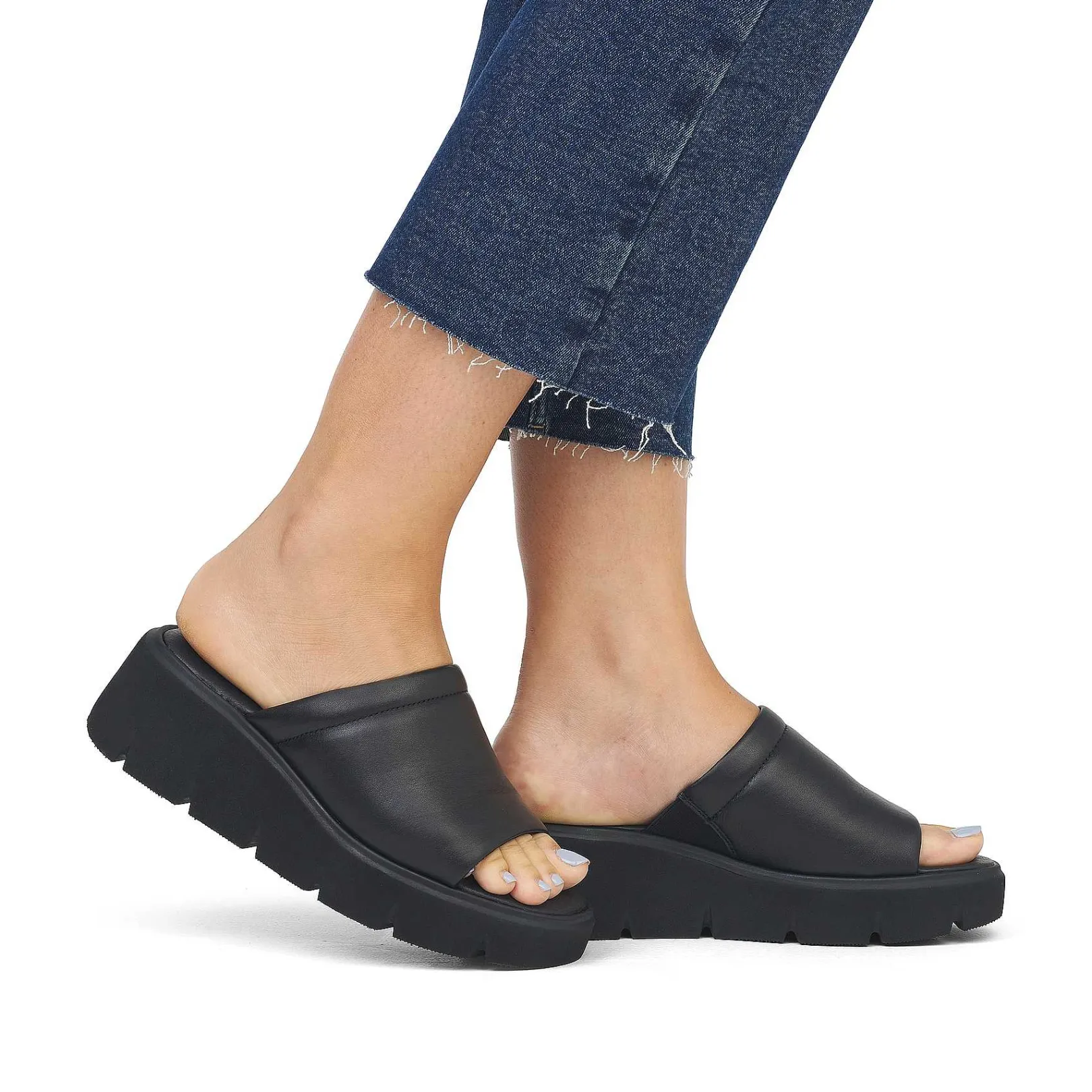 Hot Women'S Mules Deep Black Ladies Mules & Slippers