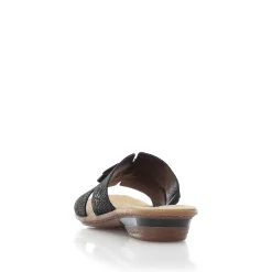 Clearance Women'S Mules Deep Black Ladies Mules & Slippers