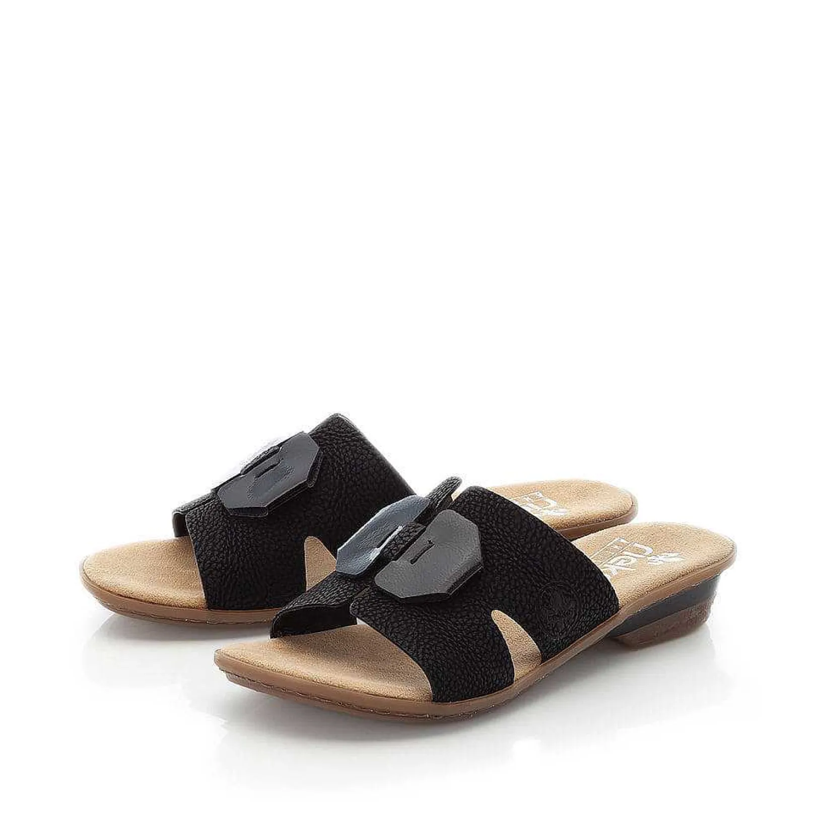 Clearance Women'S Mules Deep Black Ladies Mules & Slippers